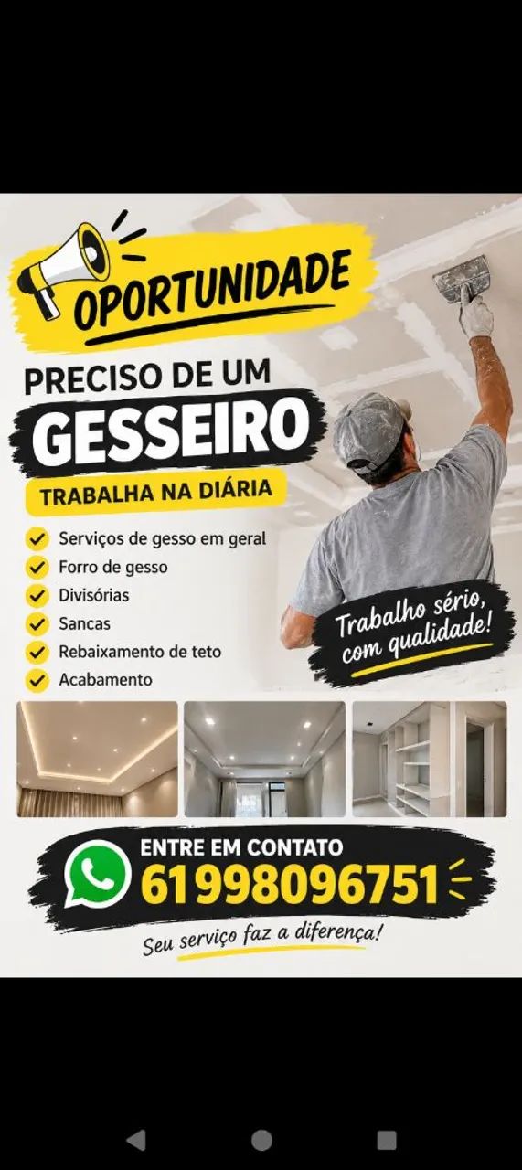 Preciso de um gesseiro