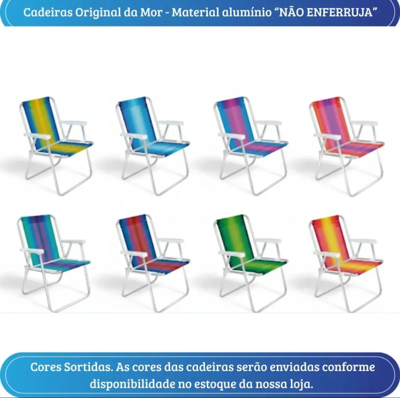 Cadeiras de Praia original Mor Alumínio  - Foto 2