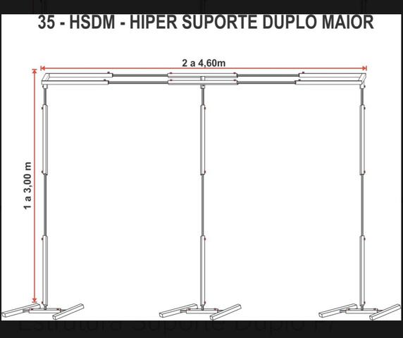 Estrutura para suporte de banner cortinado