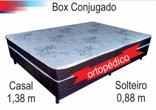 Cama box casal com colchão acoplado - Foto 3