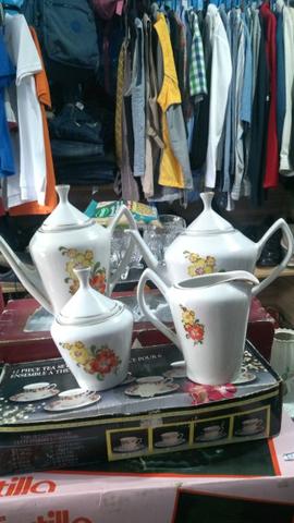 Jogo de chá e café porcelana pozzani