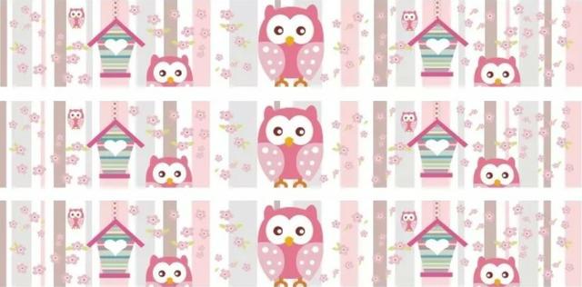 Faixa Decorativa Adesivo Papel Parede Infantil Bebe Corujinha