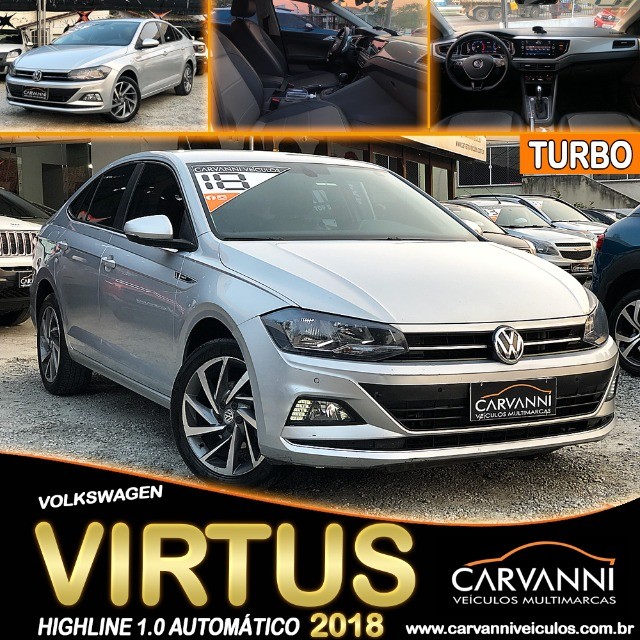 VOLKSWAGEN VIRTUS HIGHLINE 1.0 2018 TURBO AUTOMÁTICO