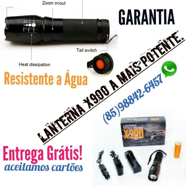 Super lanterna tática x900 potente GARANTIA e Entrega Grátis 
