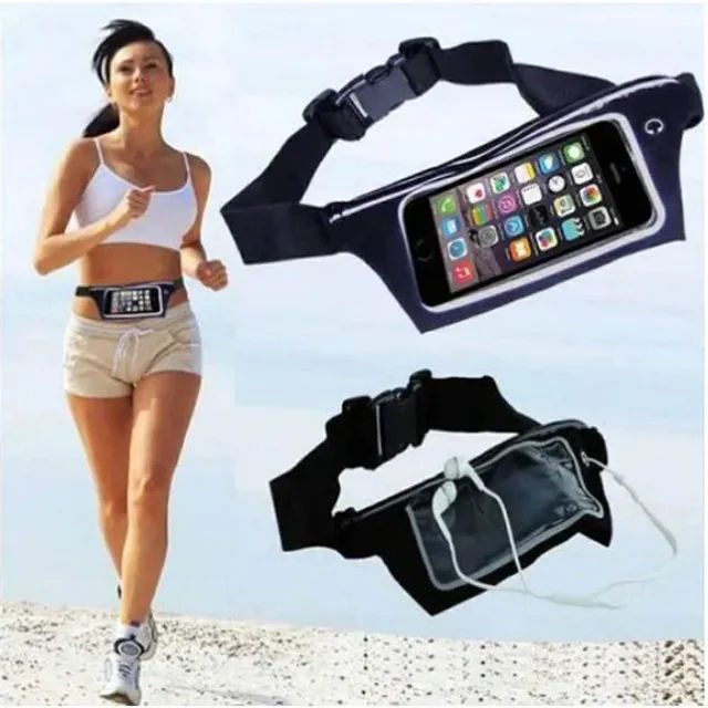 Bolsa pochete porta celular regulável resistente a água - Foto 5