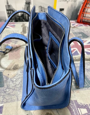 Bolsa Guess Original Monograma Azul - Foto 3