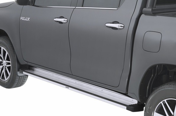 Estribo Hilux Cd Plataforma Cromado Bepo Instalado