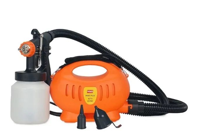 Pistola Pintura Pulverizadora Tinta Intech Machine Paint Plus Com Bico Metal 650W - 220V - Foto 4