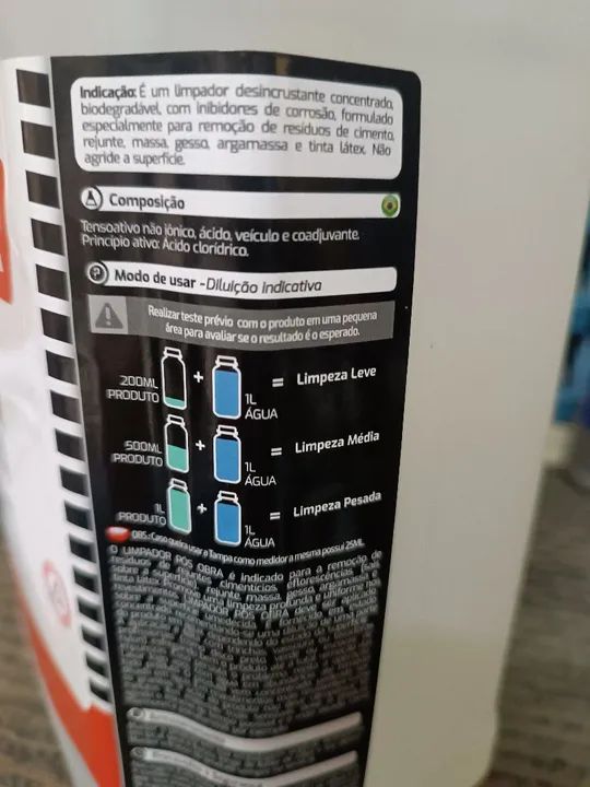 Limpador pós obra Ferjá 5 litros  - Foto 6