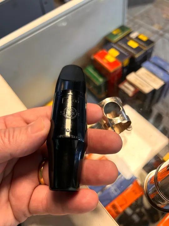Boquiha Selmer Paris Sax Tenor completa S80 prata  - Foto 3