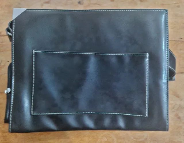 Bolsa tipo carteiro Marrom escura - Echo Davidoff (NOVA) com brinde - Foto 3