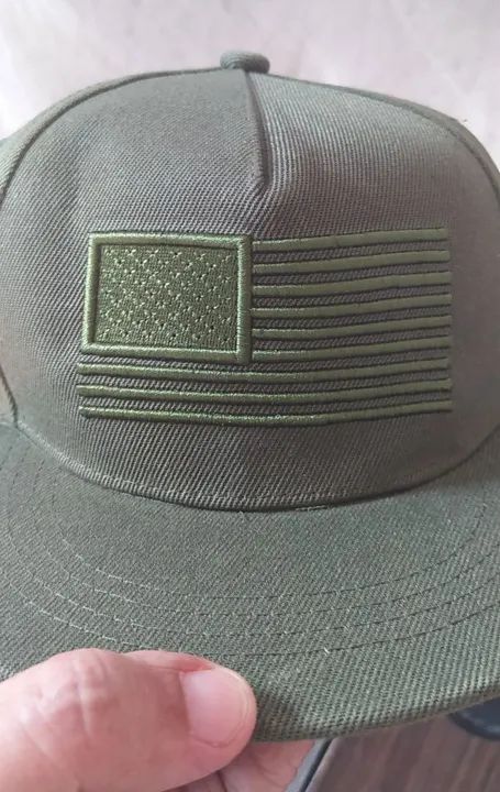 Boné de Baseball com Bordado de Bandeira Americana. - Foto 3