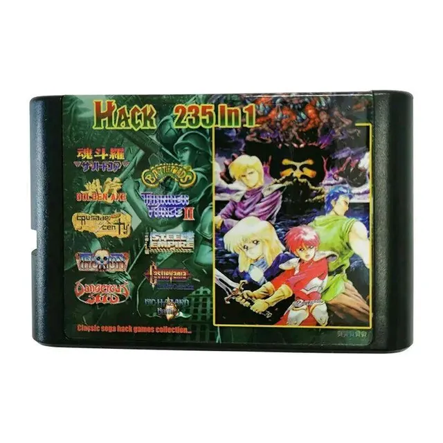 Cartucho 235 in 1 jogos Mega Drive