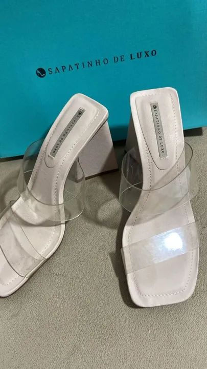 Sandália Salto Alto Transparente - Foto 2