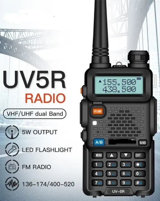 Radio Comunicador Baofeng B-Max UV-5R + Acessórios
