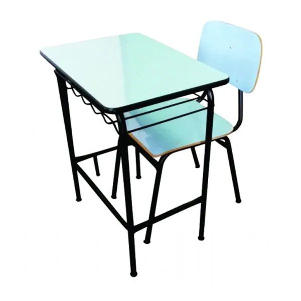Conjunto de mesa + cadeira para aluno em fórmica colorida - tipo fde - Foto 3