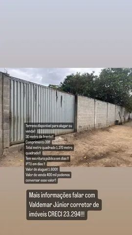 Excelente  terreno  para aluguel  Bairro  Sim