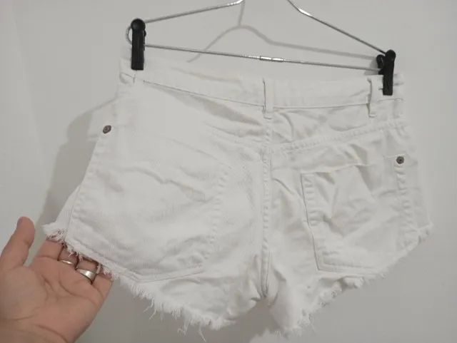 shortinho jeans Fram branco  - Foto 4