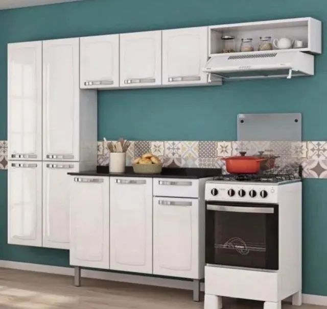 Armário de cozinha de aço completo com balcão em mega promoção entrega grátis  - Foto 3