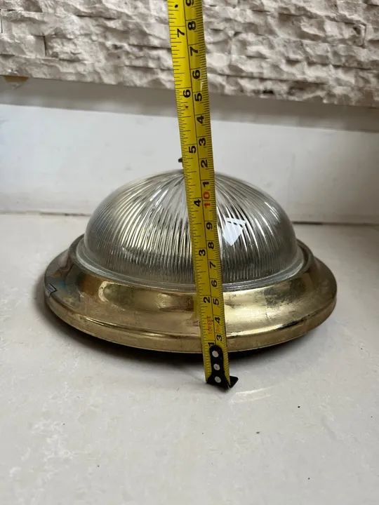 Luminária de teto em latão vintage antigo 