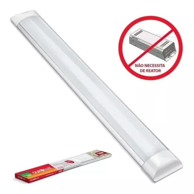 Luminária Tubular Led Slim Bivolt 6500k Ourolux