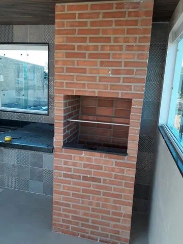 Temos a churrasqueira predial que você pode revestir  - Foto 2