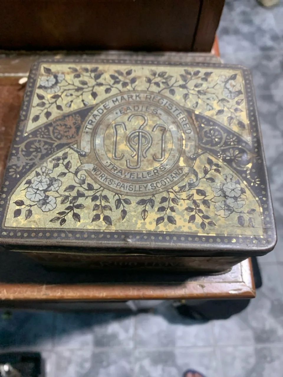 Antiga caixa inglesa raridade metal raro item box rare - Foto 2