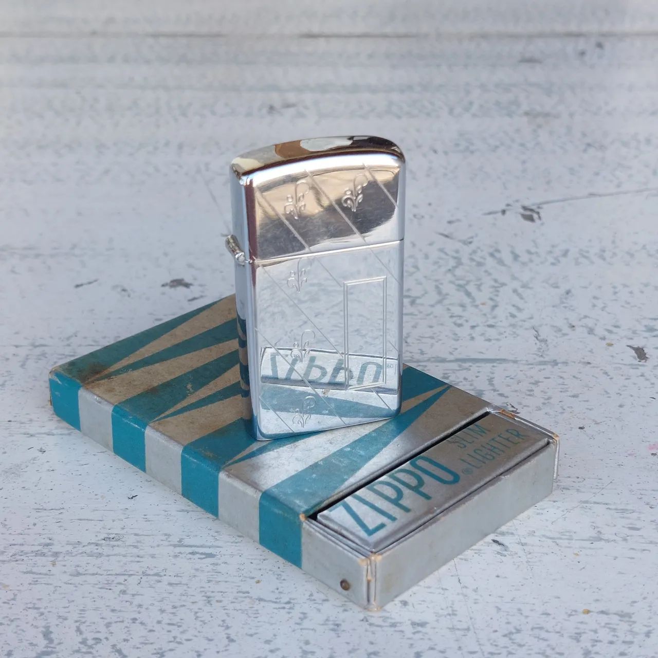 Isqueiro zippo slim década de 50 na caixa original - Foto 2