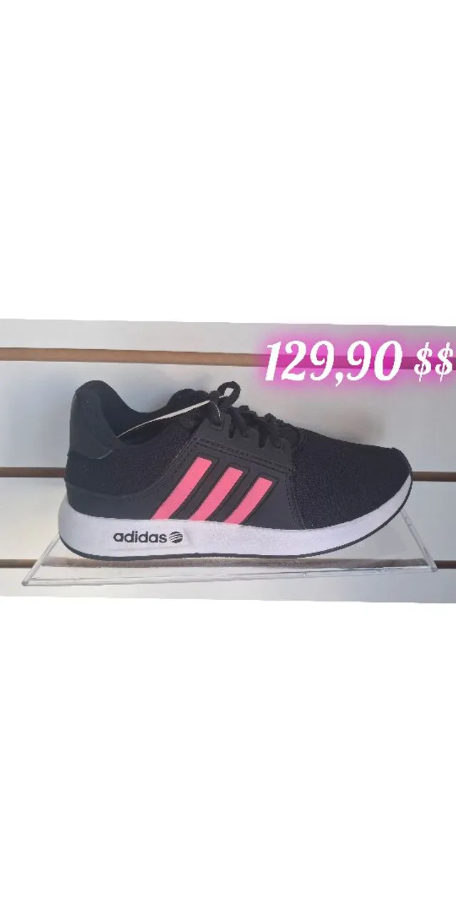 Tênis Adidas Neo Feminino - Preto com Rosa