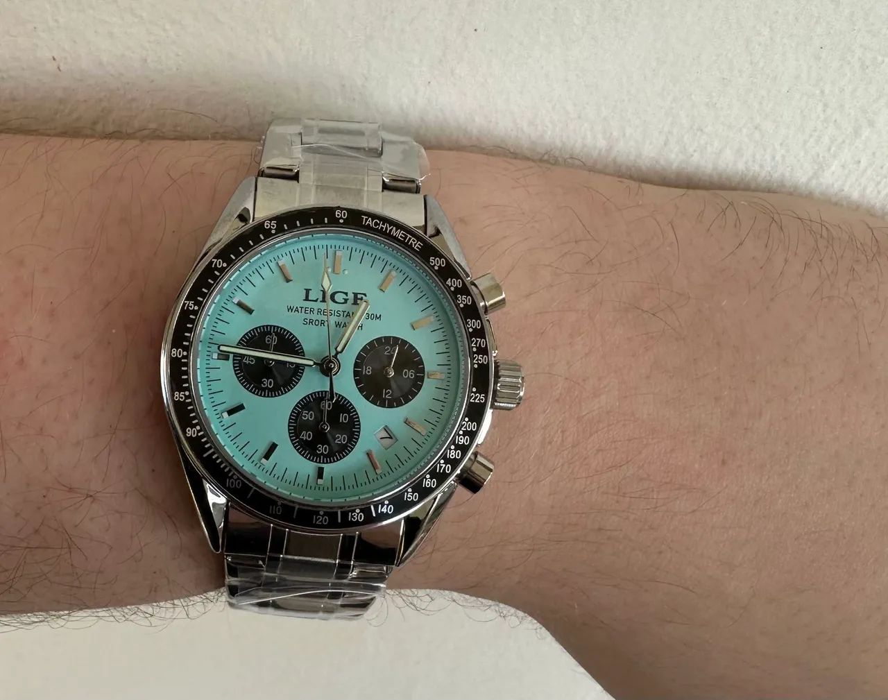 Relógio Masculino Lige Sky Blue - Foto 4