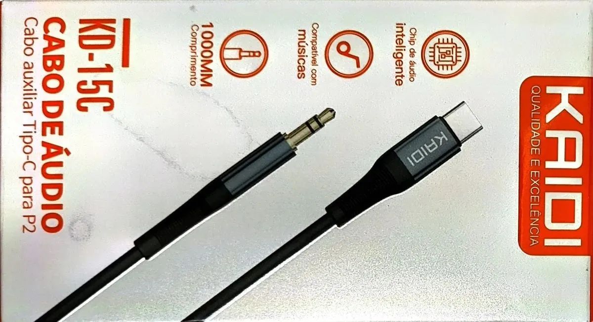 Cabo De Audio Veicular Tipoc Para P2 1 Metro - Foto 2