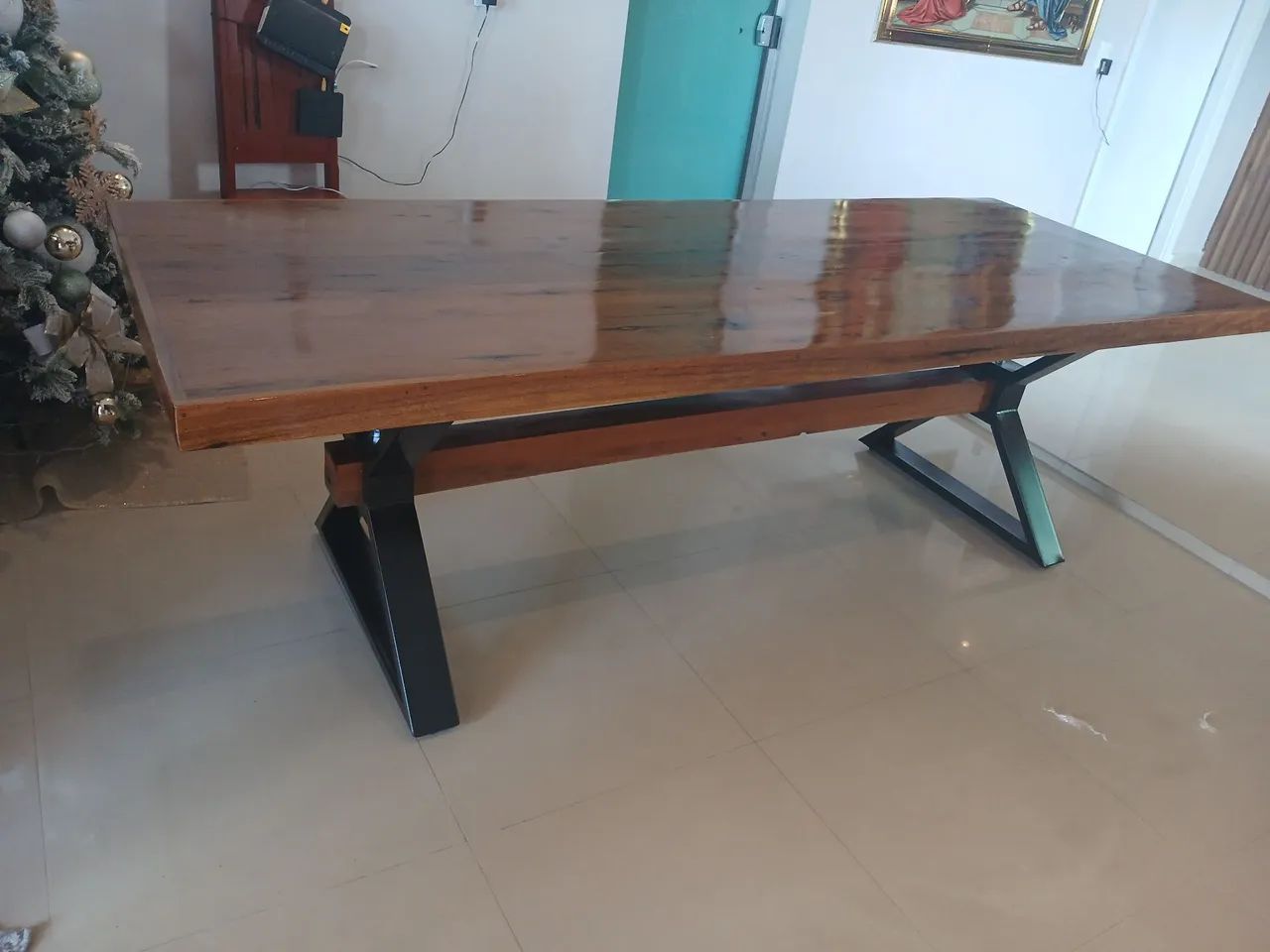 Mesa 2.50mx1.0m,nova,estilo industrial - Foto 4