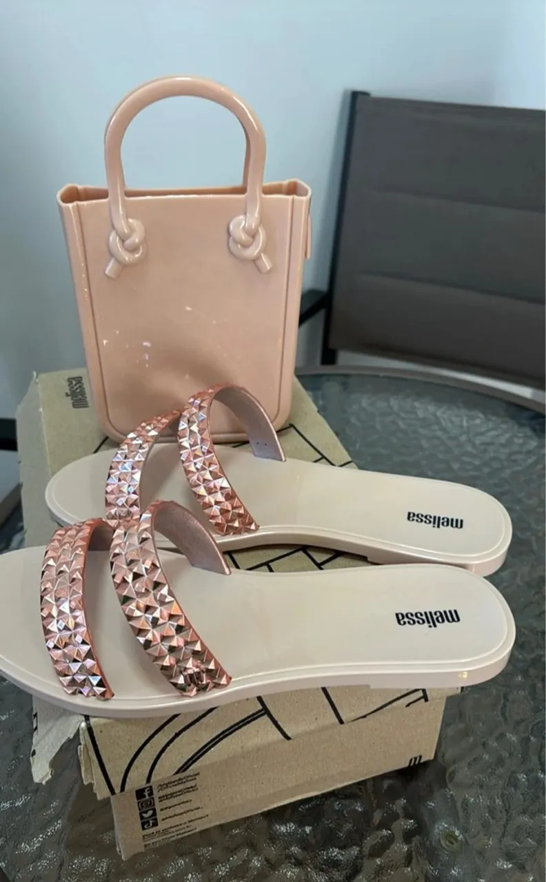 Melissa Sandália + Bolsa Rosa