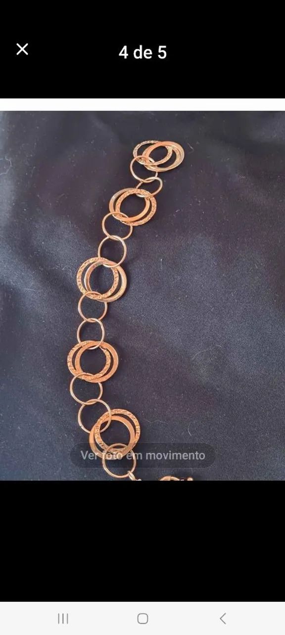 Pulseira  romanel de elos dourados - Foto 3