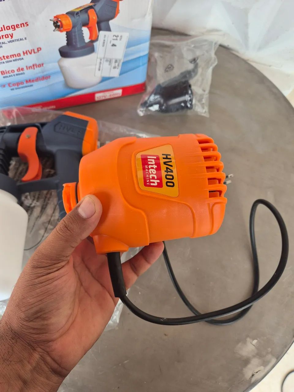 Pistola Pulverizadora Elétrica 450w Hv400<br>127v Intech 127v - Foto 3