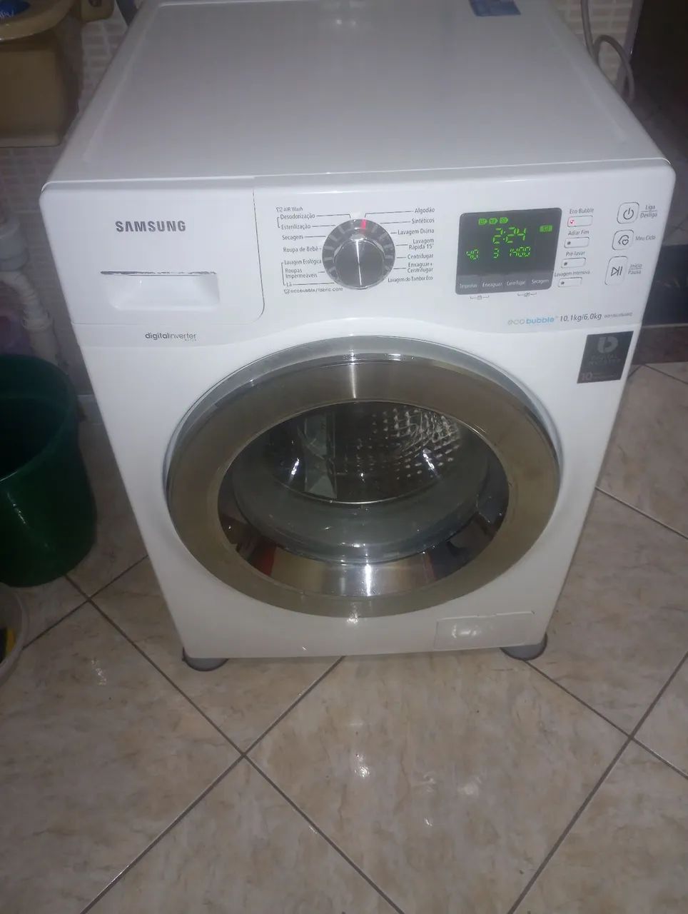 Máquina de Lavar Samsung 10,1kg Eco Bubbl 127 voltse