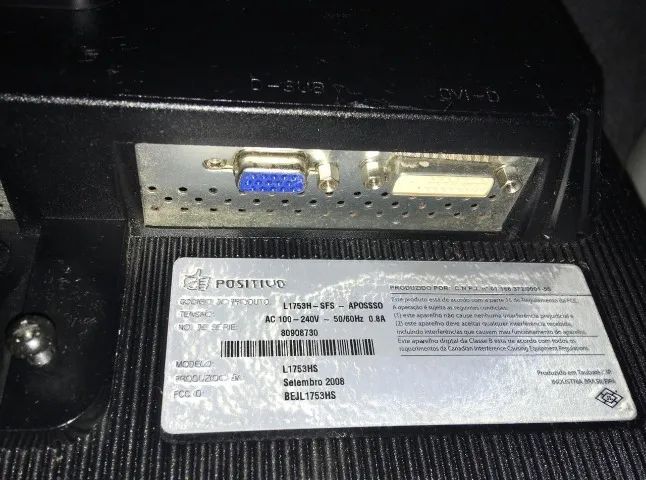 Monitor 17 polegadas Vga dvi Positivo Lg com base articulável com cabos - Foto 4