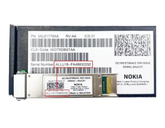 Nokia 3al81776aa 10g C-band Xfp Ajustável 80km