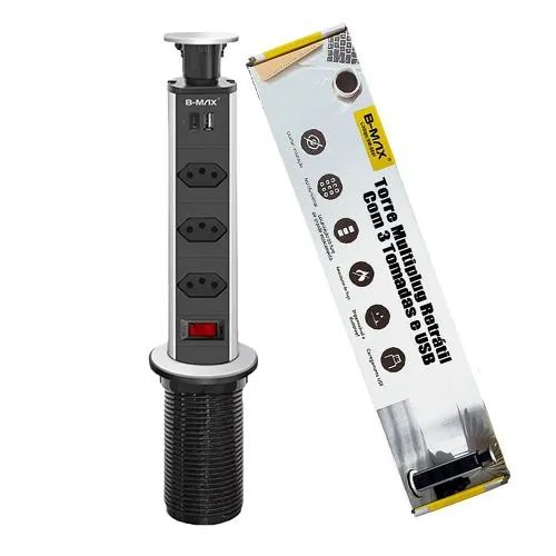 Tomada Inteligente Retrátil B-Max com USB