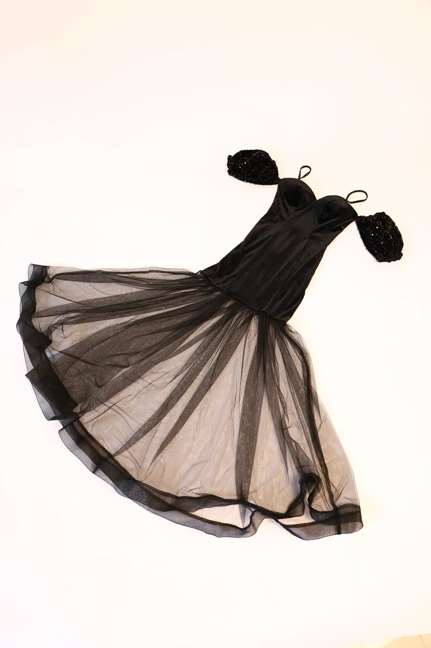 Vestido de Festa - Preto com Tule - Foto 2