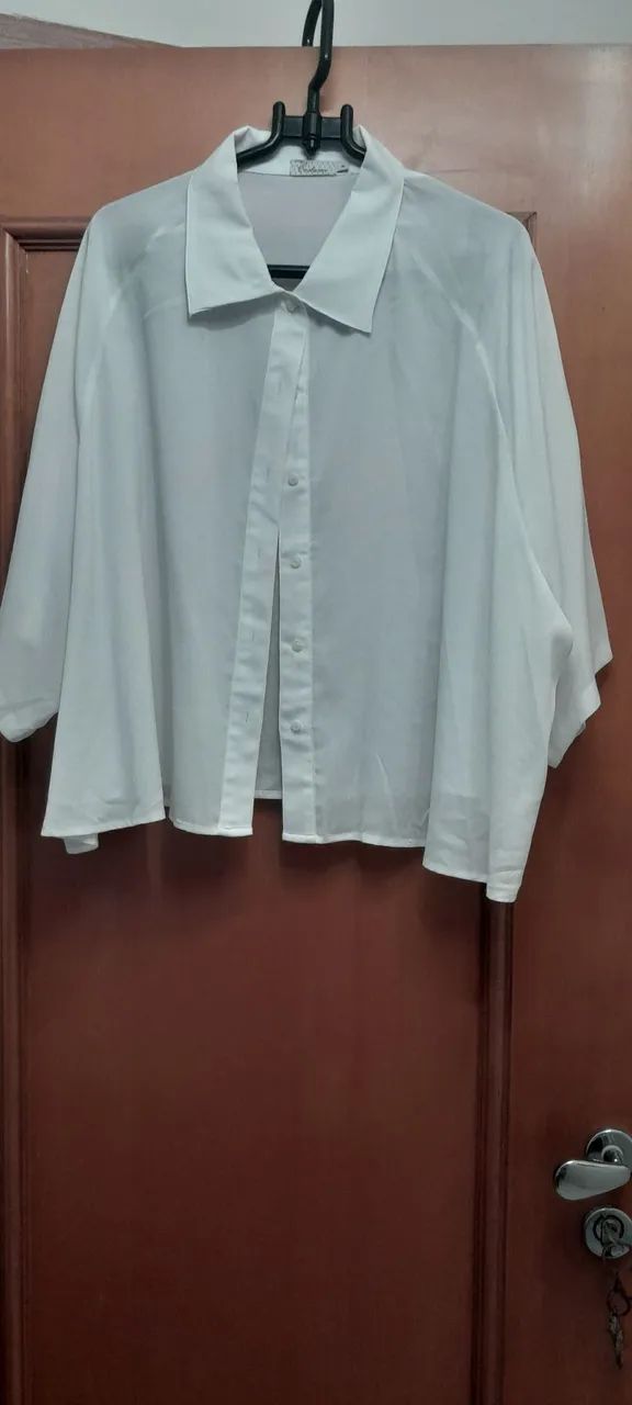 Camisa branca com gola Costume - Foto 2