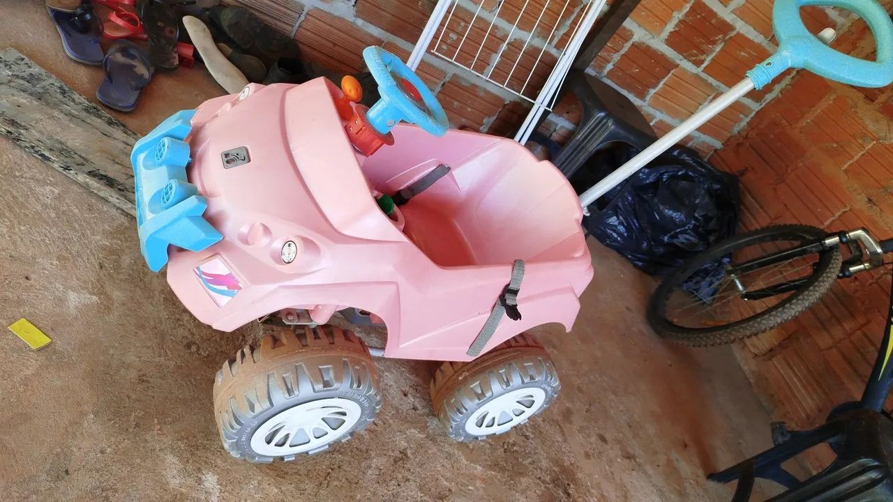 Baby Cros pedal bandeirante- Rosa - Foto 2