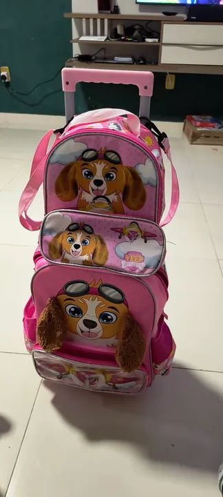 Mochila de rodinhas, Lancheira e Estojo  - Foto 6