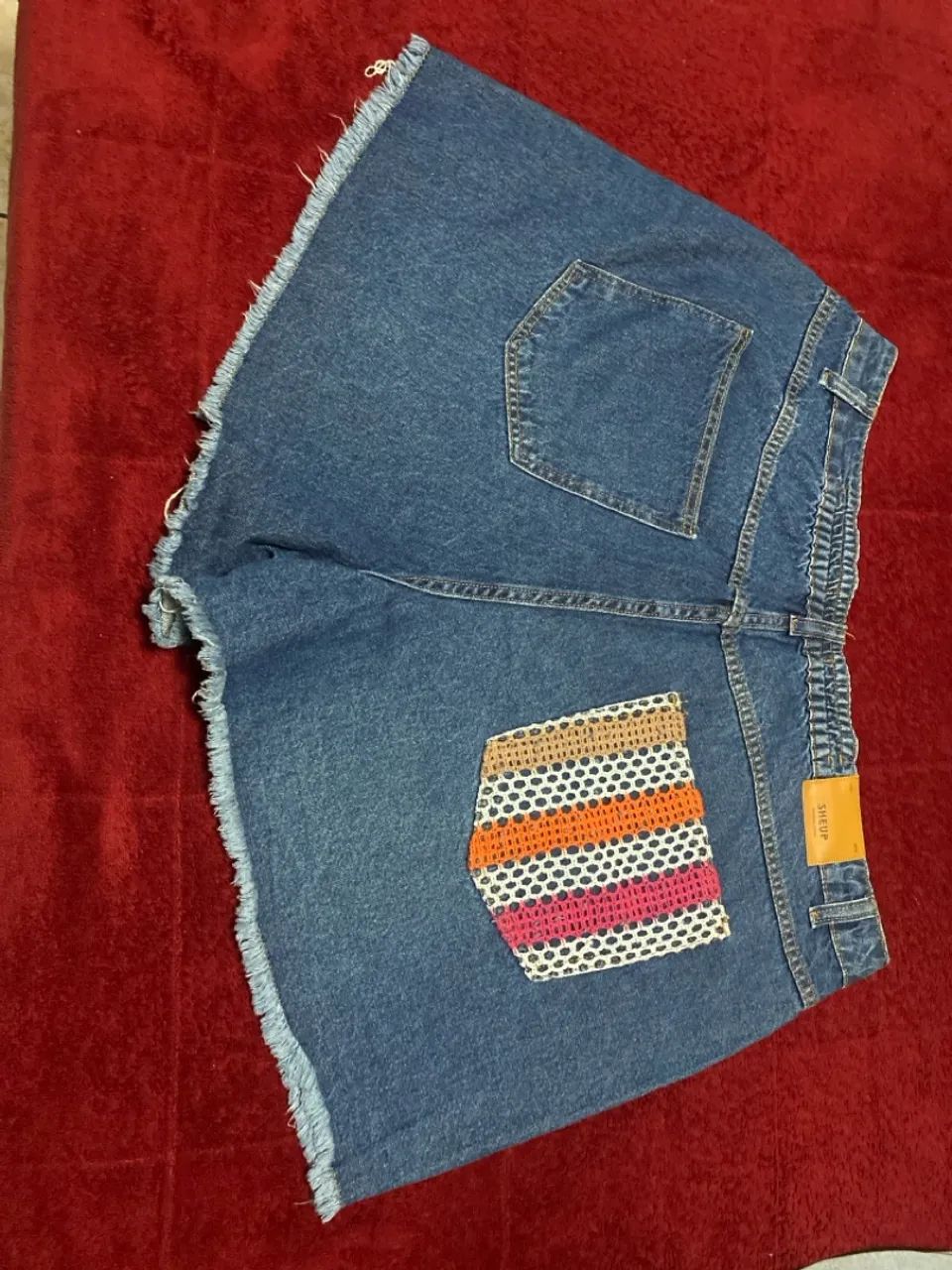 Shorts Jeans com Detalhe Artesanal - Foto 3