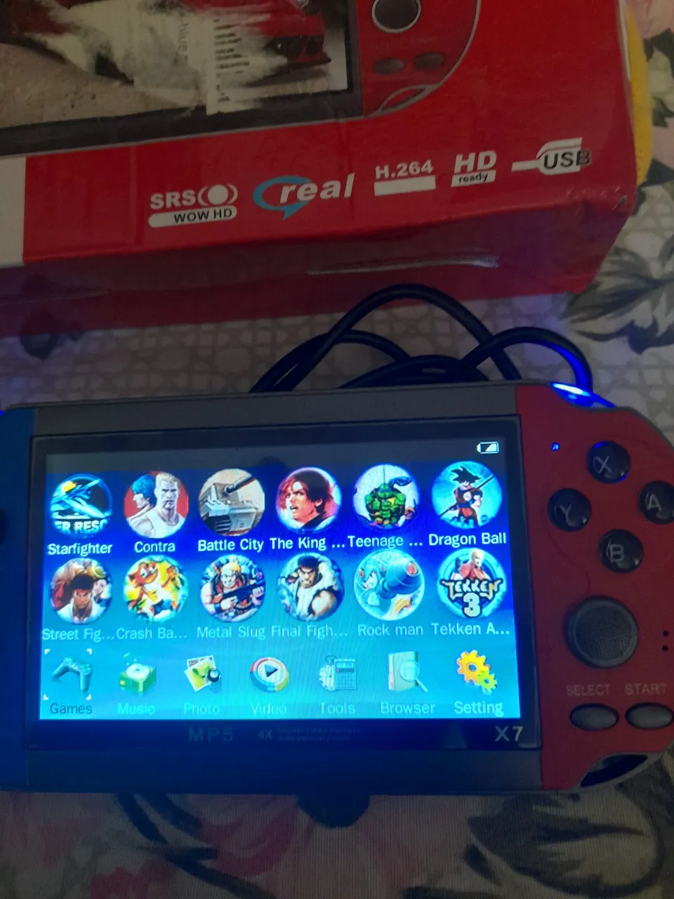 Console de Jogos MP5 X7 com Muitos Jogos