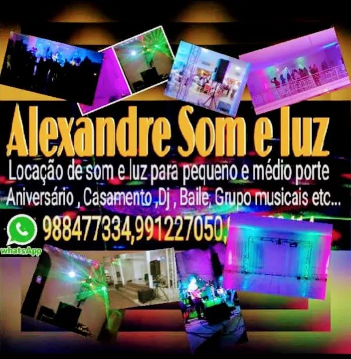 Locação de som e luz médio pequeno porte !