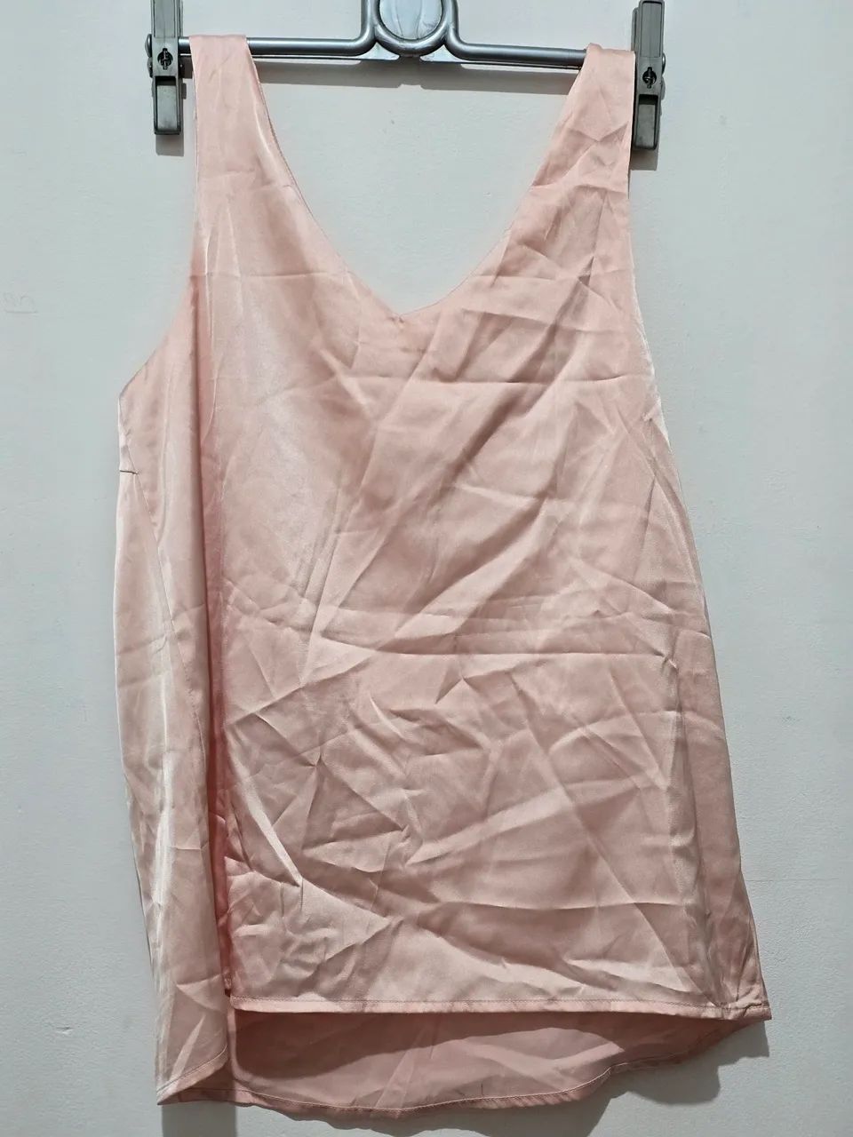 Regata Feminina de Seda Rosa - Foto 2