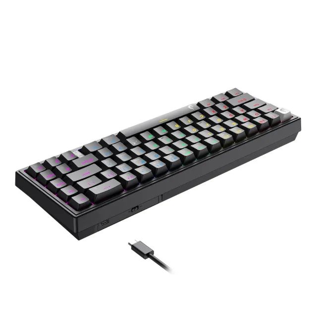 Teclado Mecânico Gamer Rise Mode GM1 Pro Black RGB Switch Outemu Brown, Novo, Lacrado - Foto 2