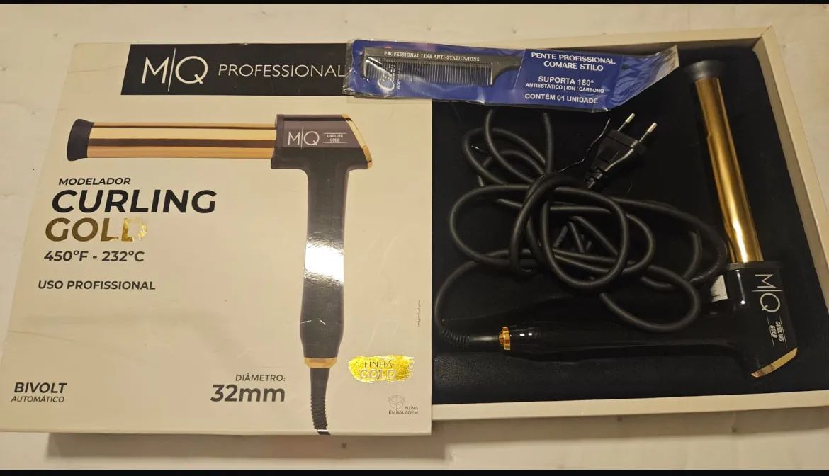 Modelador de cabelo e Cachos Curling Gold profissional