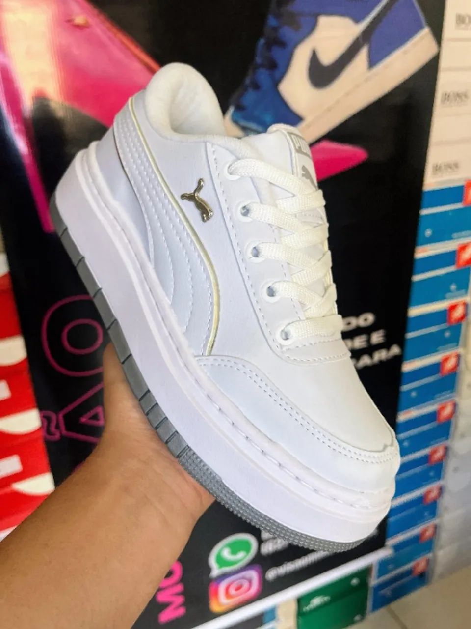 Tênis Puma Branco Plataforma